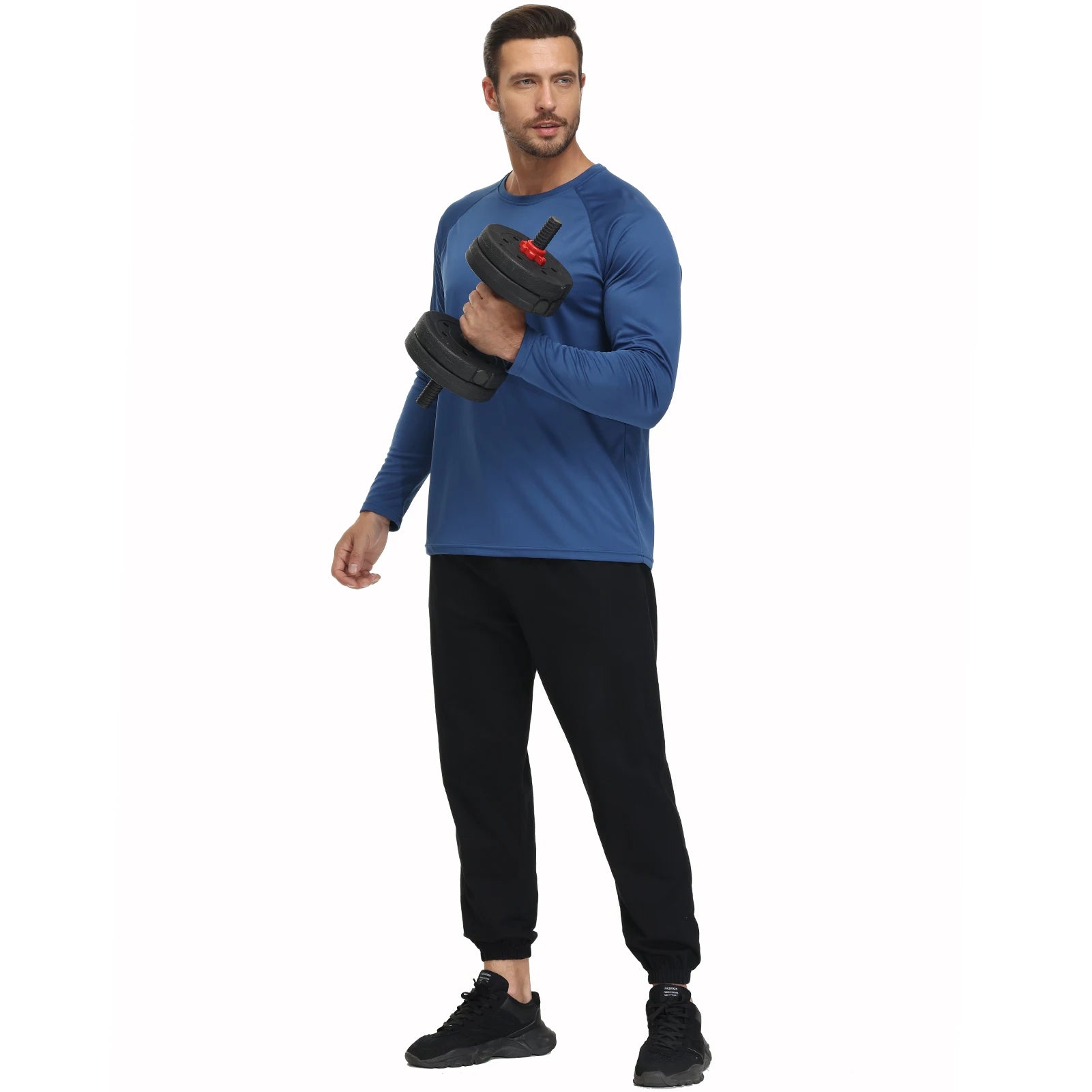 Men UPF 50+ Long Sleeve T-Shirt, Rash Guard