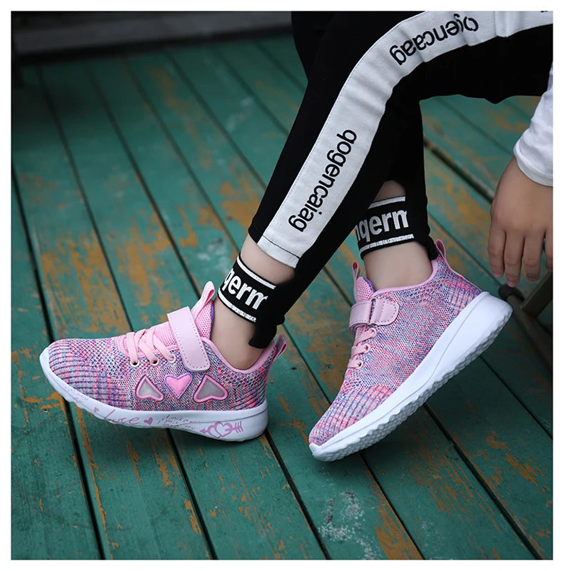 Girls Casual Shoes Light Mesh Sneakers Kids Summer