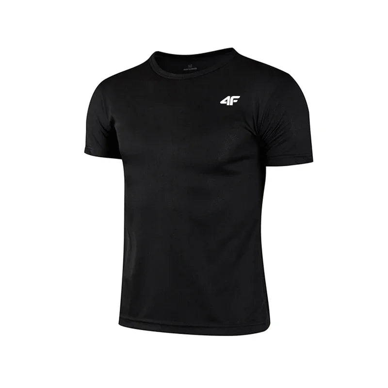 Men's Summer Exercise Trainning T-shirt High Quality Breathable