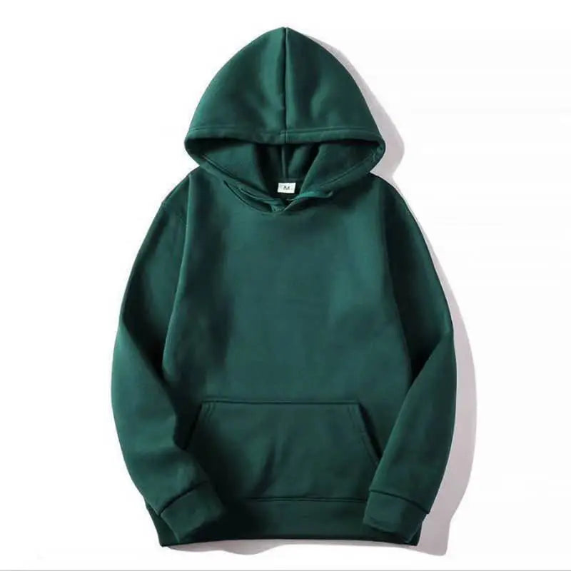Men's Plain Fleece-Lined Pullover Hoodie, image 24 of 26