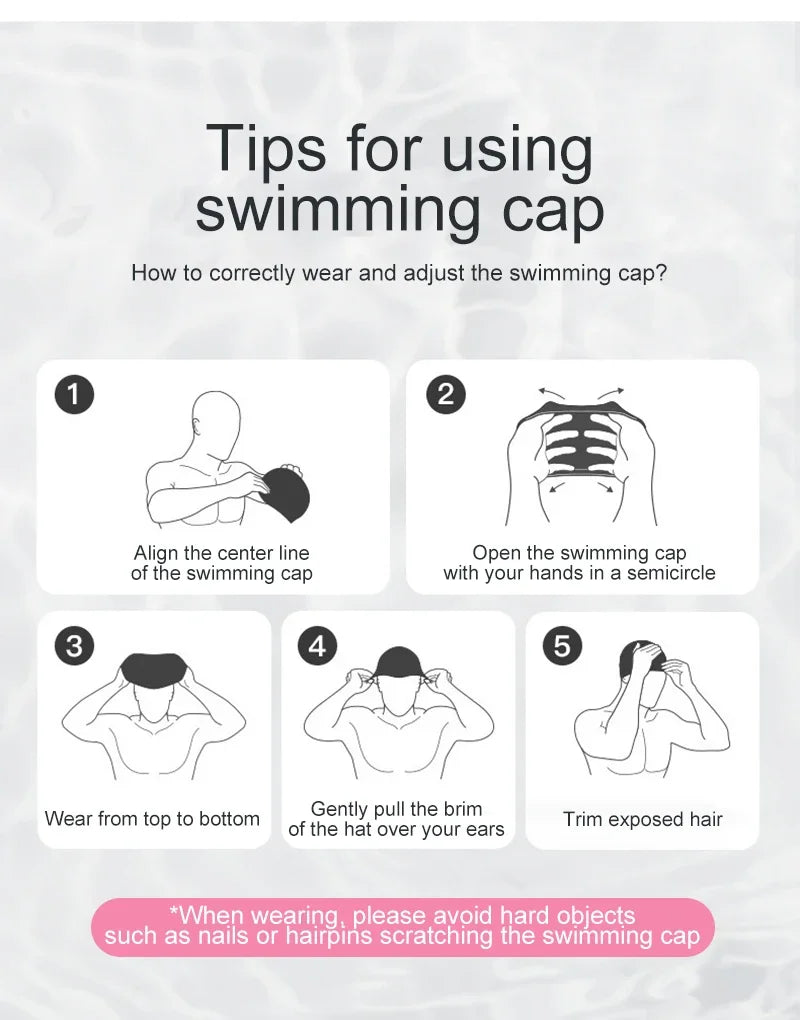 PU Coated Swimming Cap Unisex Comfortable Summer Swimming