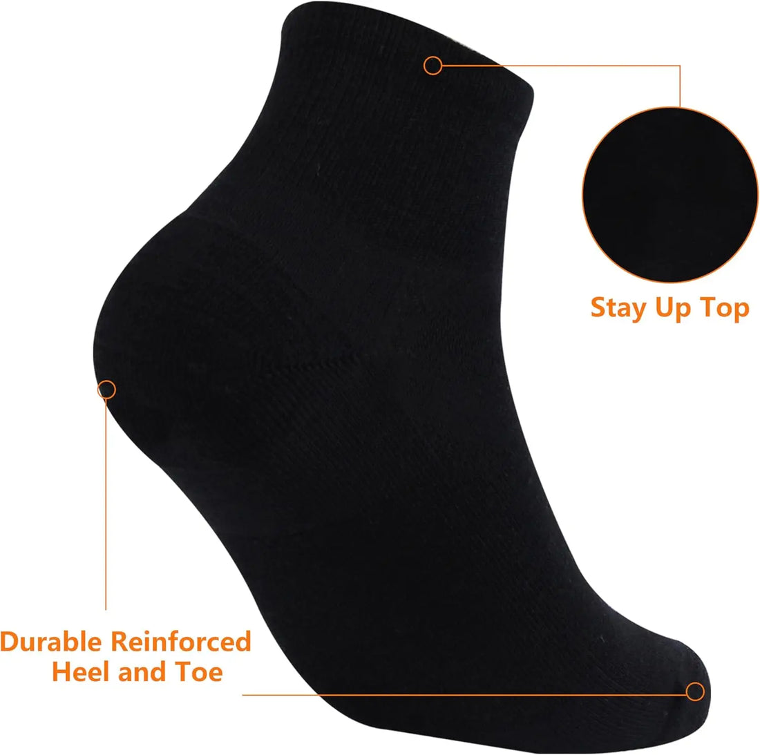 Unisex 65% Merino Ankle Socks, 1, 3 or 4 Pairs
