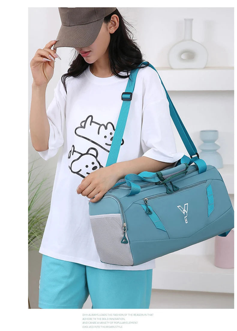 Women's Waterproof Gym Bag with Shoe Pocket