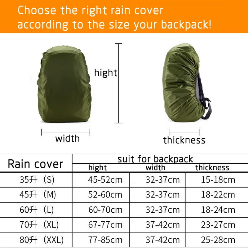 Backpack Rain Cover for 35L-80L Rucksacks