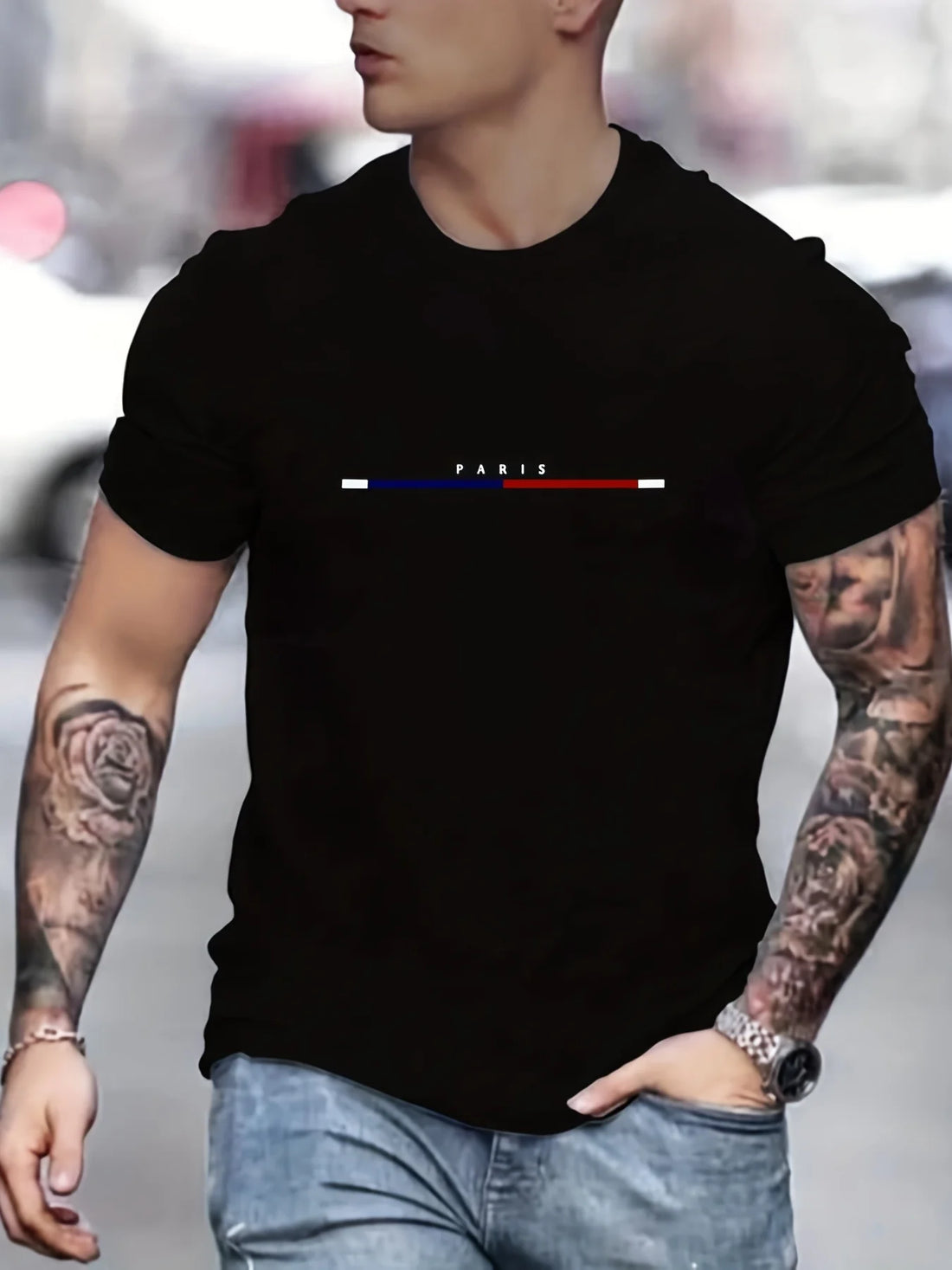 Men's Paris Graphic Print Pullover Hoodie