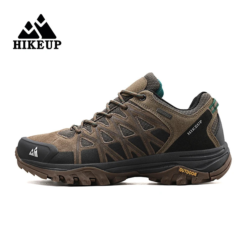 HIKEUP Men's Breathable Lace-Up Hiking Shoes