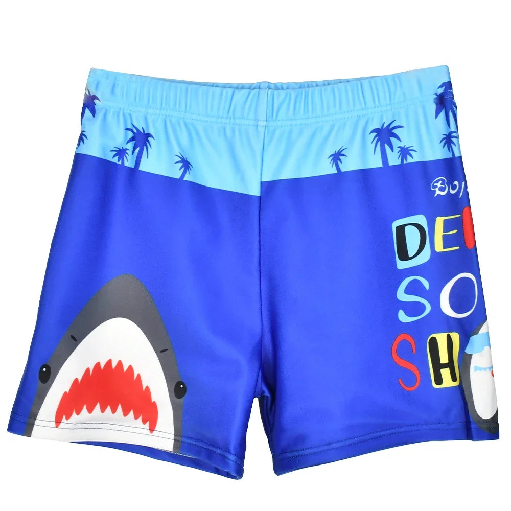 1pc Boys Summer Swim Trunks Kids Cartoon Shark