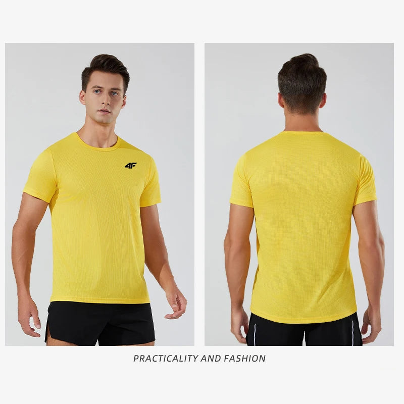 Men's Summer Exercise Trainning T-shirt High Quality Breathable