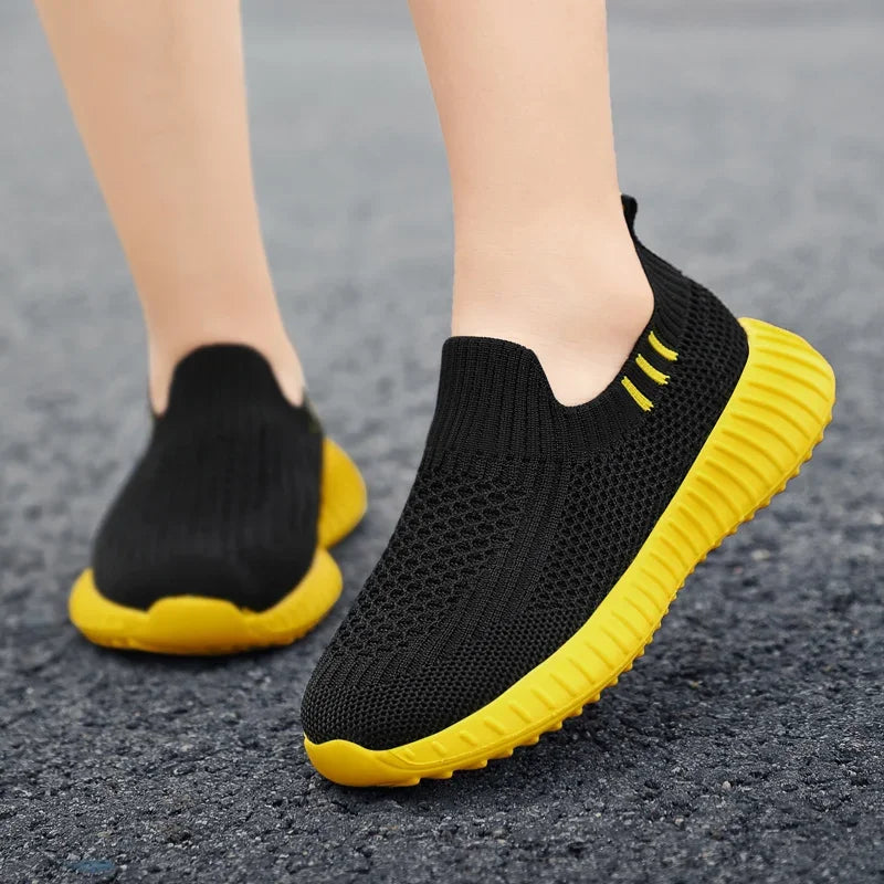 Kids' Slip-On Sock-Style Running Trainers, image 4 of 35