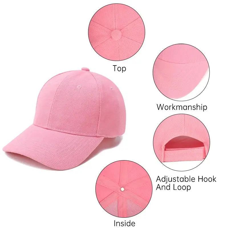 Fashion Candy Color Kids Baseball Cap Sun Protection