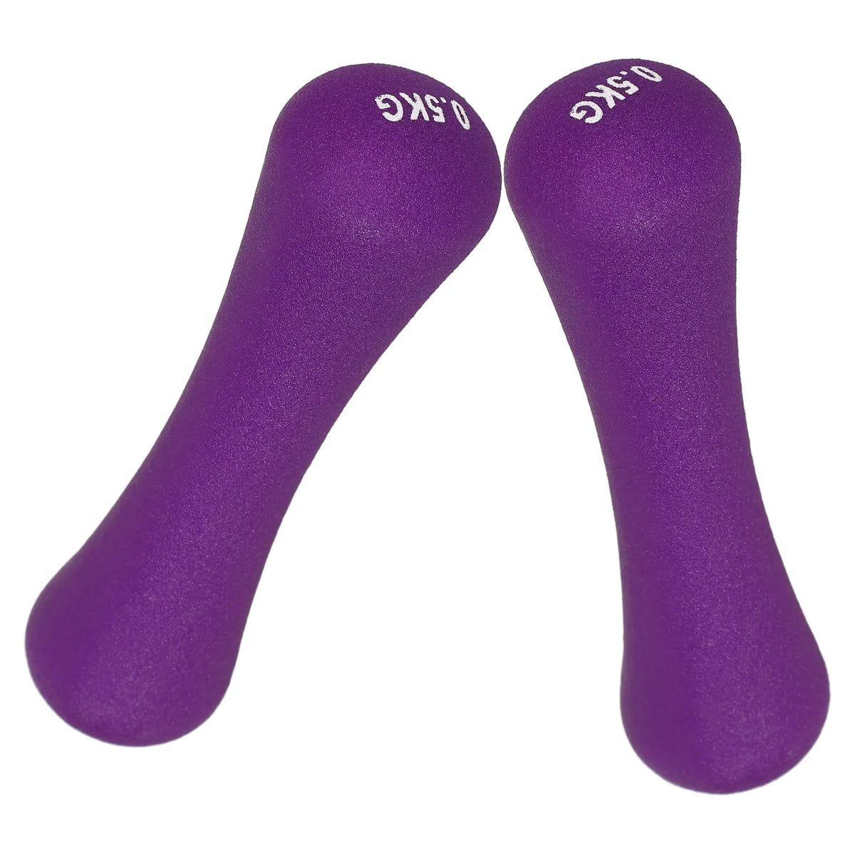 Bone-Shaped Hand Weights, 2 x 0.5kg, Purple, image 3 of 6