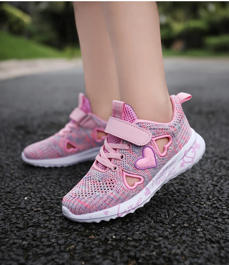 Girls Casual Shoes Light Mesh Sneakers Kids Summer