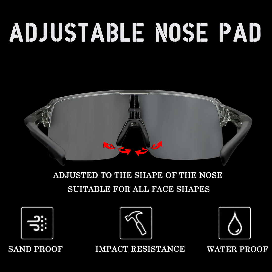 Unisex Polarised Cycling Glasses, 10 Colours