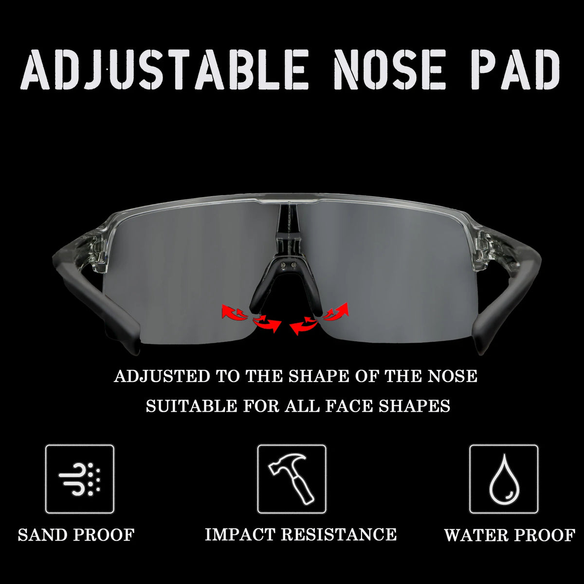 Unisex Polarised Cycling Glasses, 10 Colours, image 7 of 21