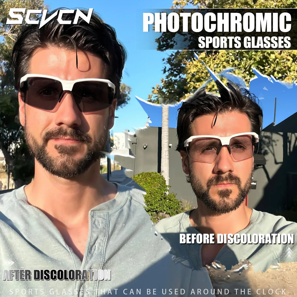 SCVCN Photochromic Cycling Sunglasses, image 3 of 18