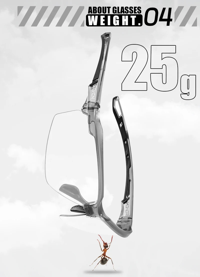 SCVCN Photochromic Cycling Glasses Men MTB Cycling Sunglasses