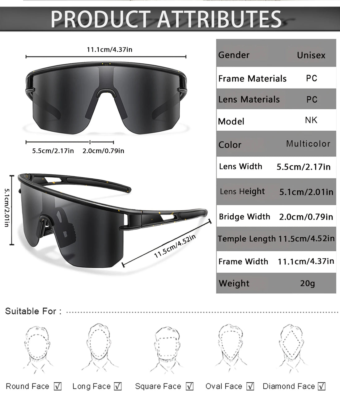 Kids' Flexible Cycling Sunglasses, Ages 3-8