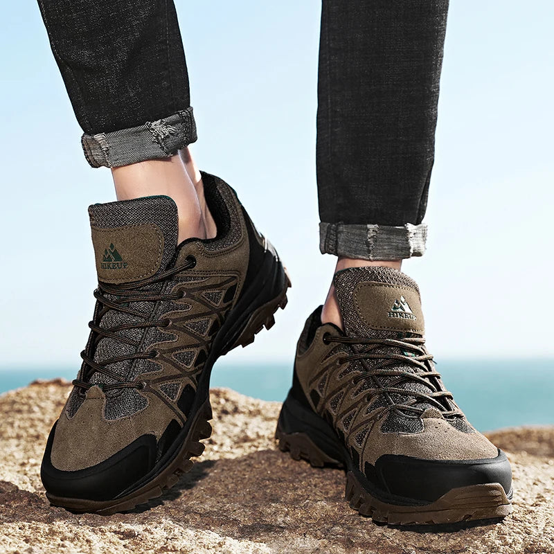 HIKEUP Men's Breathable Lace-Up Hiking Shoes, image 15 of 57