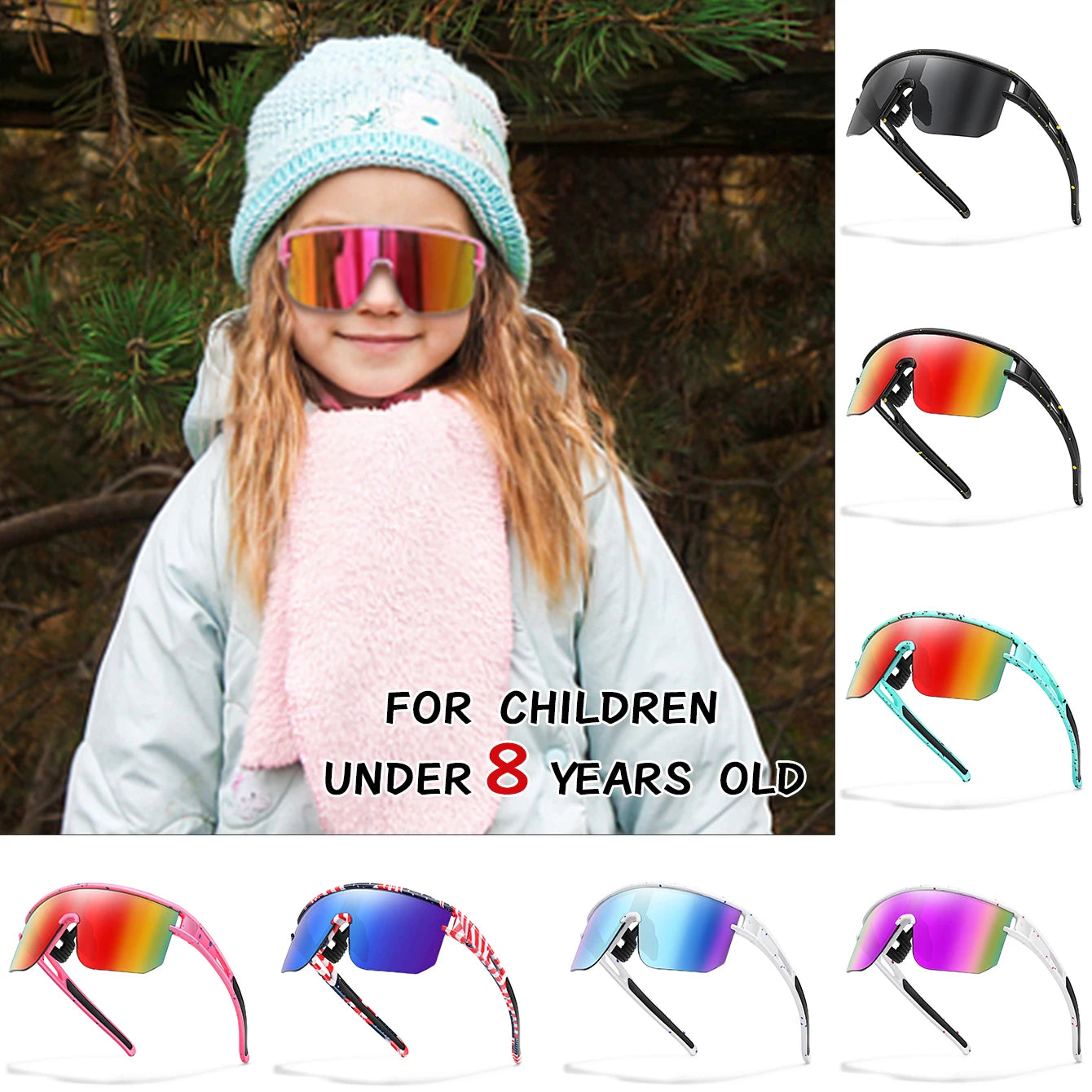 3-8 Years Old Brand Kids Cycling Sunglasses Boys