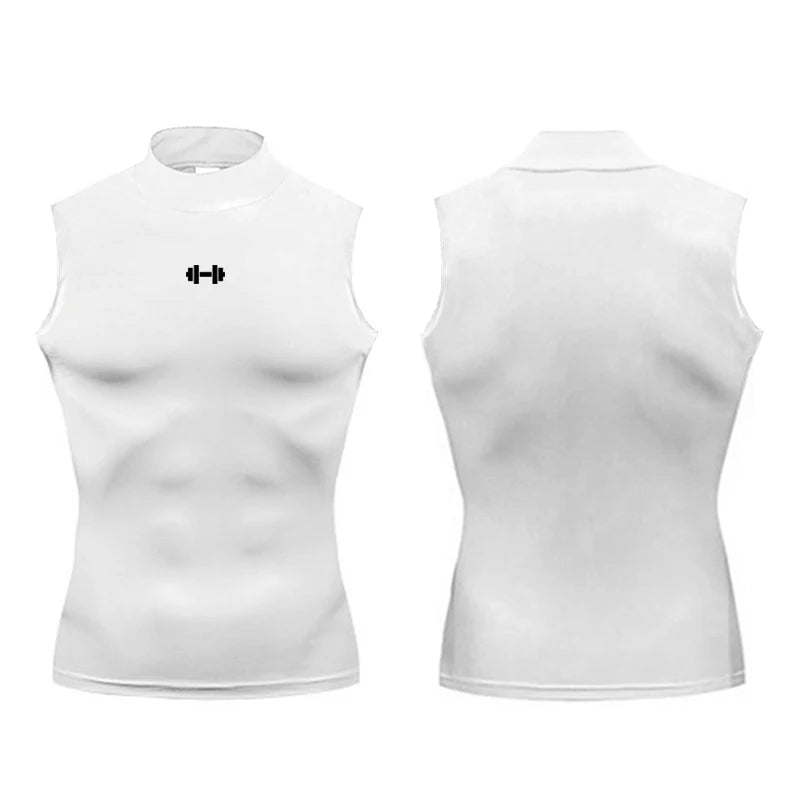 Compression Shirt Men Summer Sportswear Running Vest Elastic