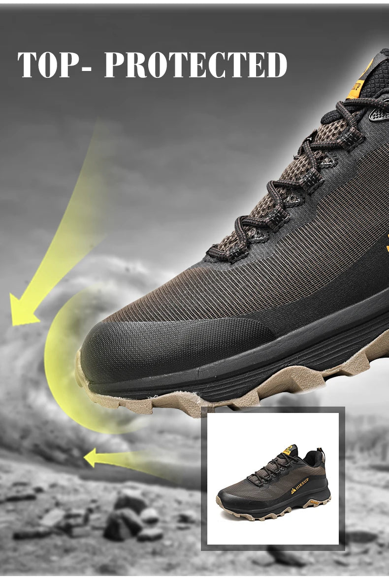 HIKEUP Outdoor Running Shoes Men Women Anti-skid Hiking