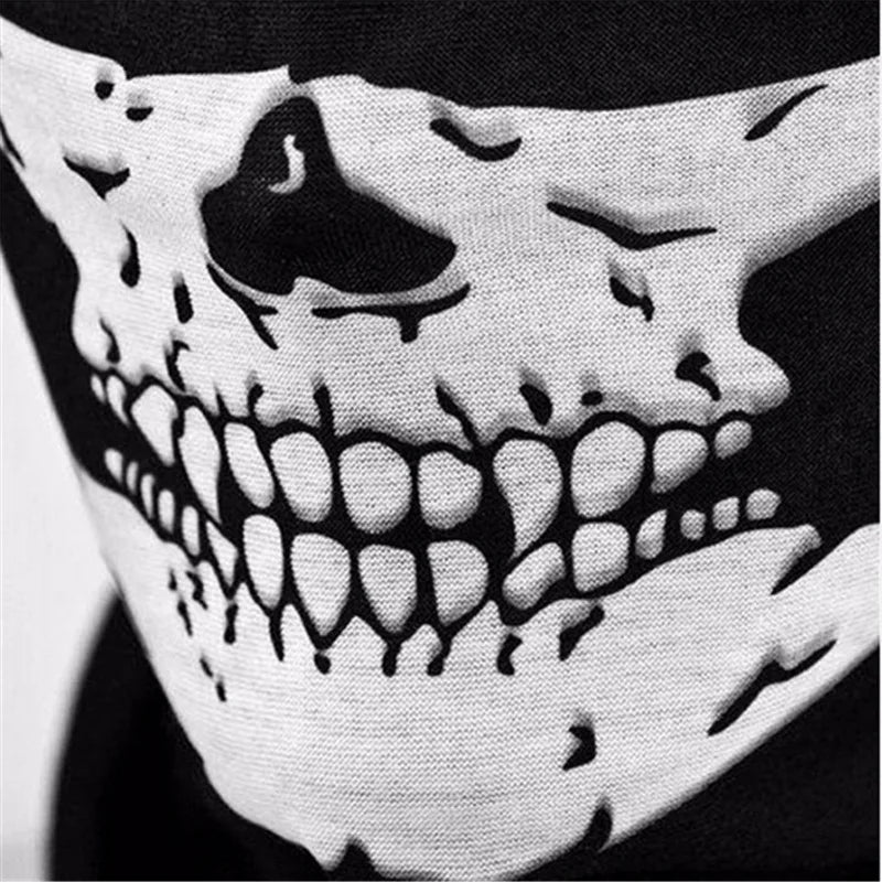 Seamless Skull Print Balaclava Neck Scarf