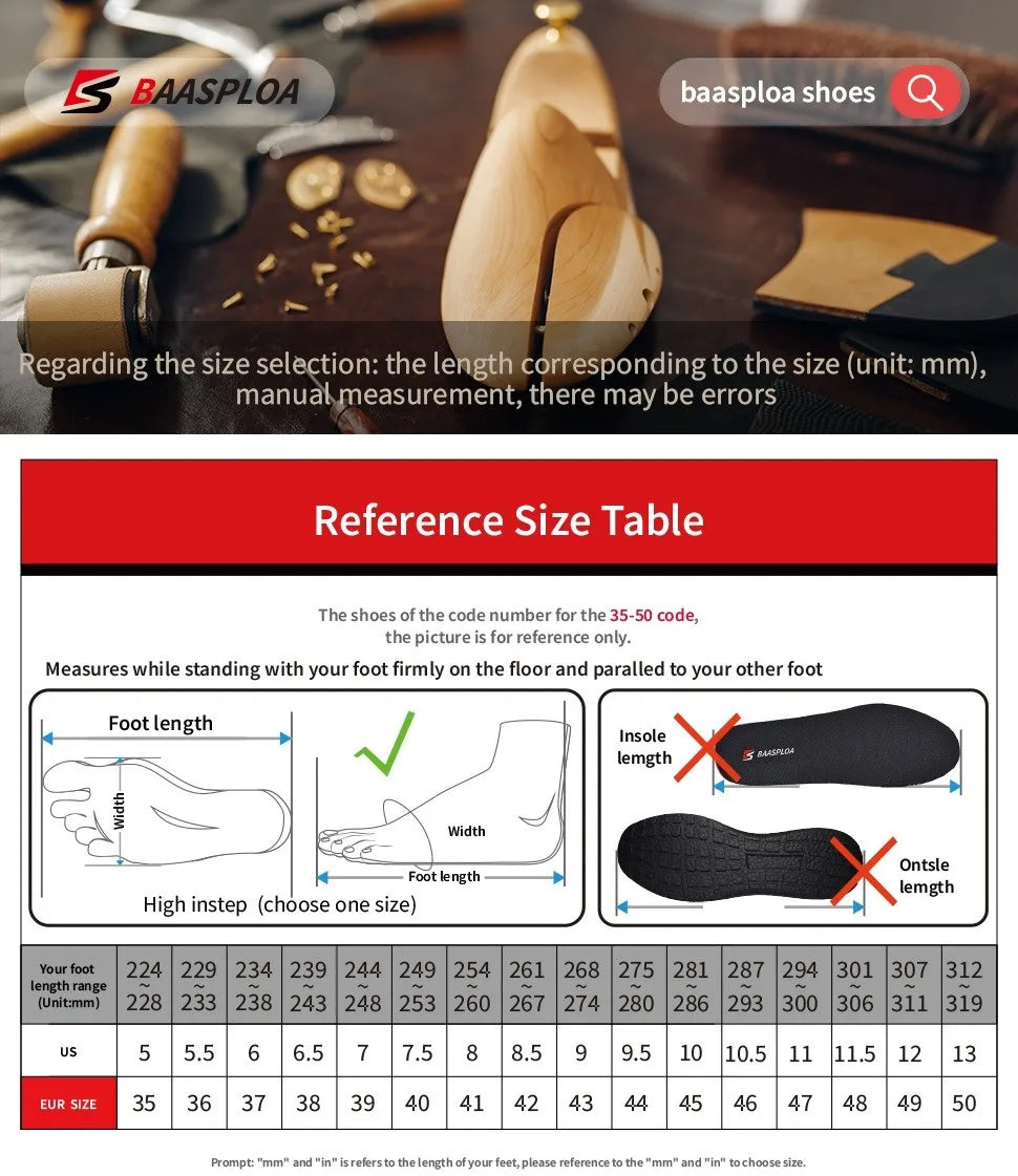 Baasploa Men Professional Running Shoes New Mesh Breathable