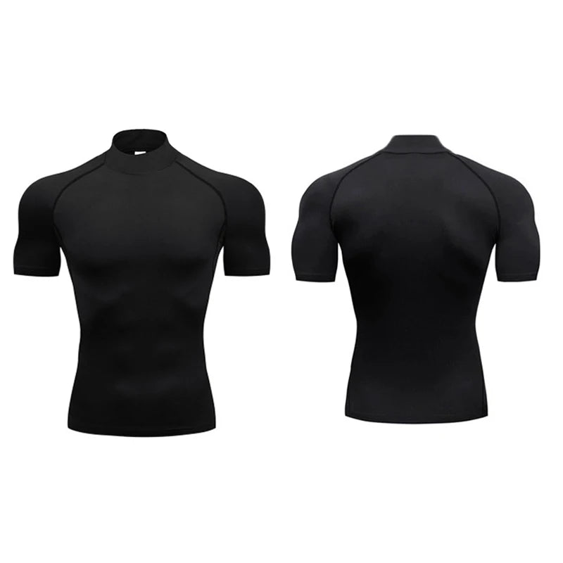 Plain Compression T Shirts Mens Summer Running T-shirts