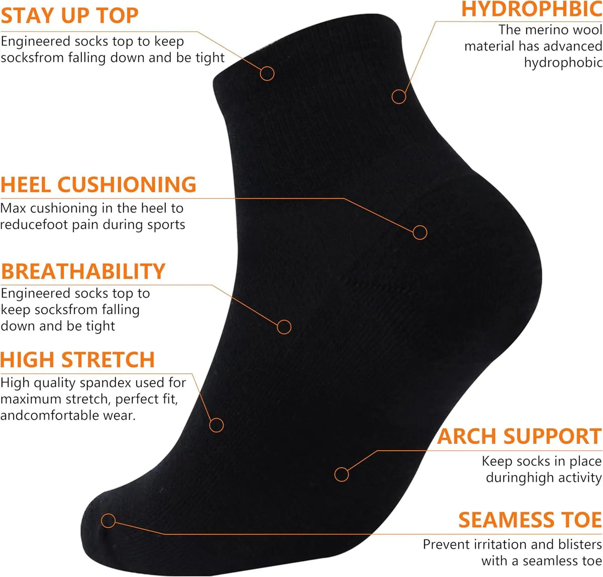 Unisex 65% Merino Ankle Socks, 1, 3 or 4 Pairs, image 5 of 17