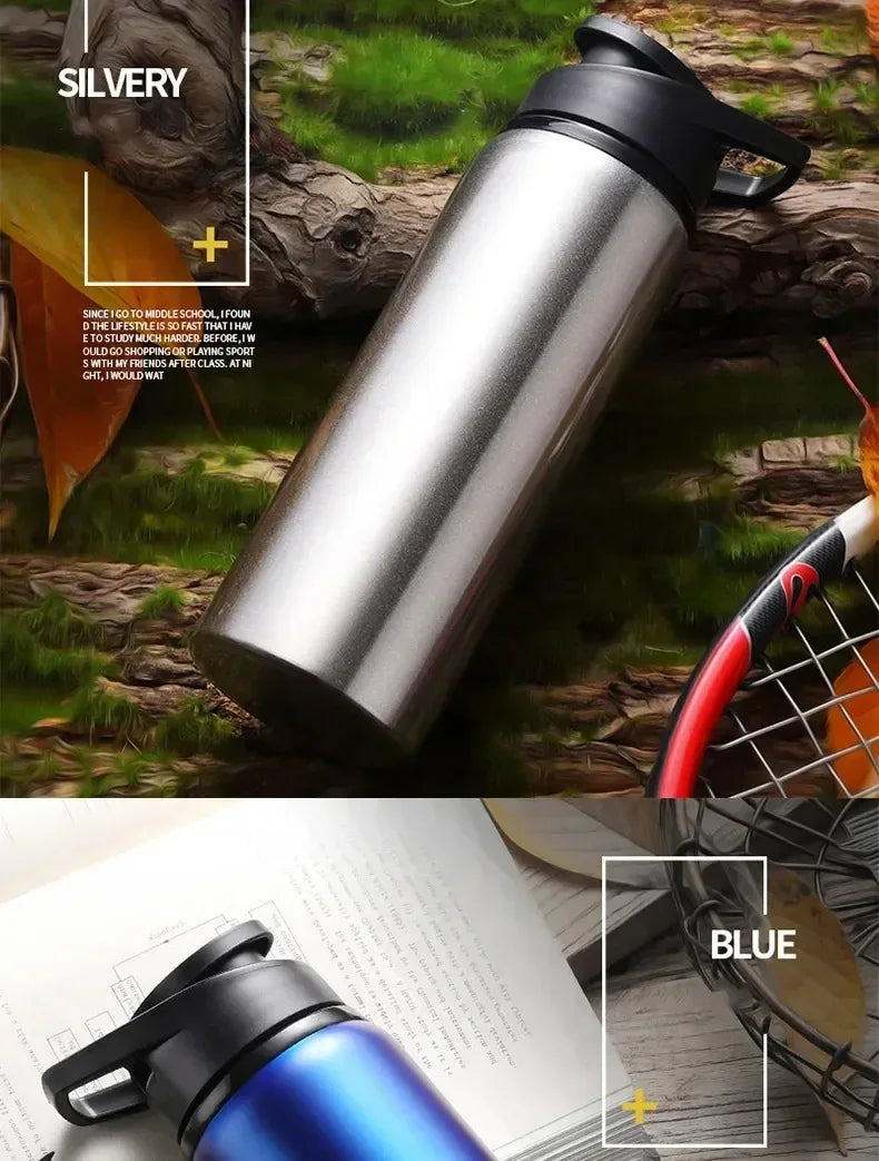 Portable Stainless Steel Water Bottle Bicycle Riding Drinking