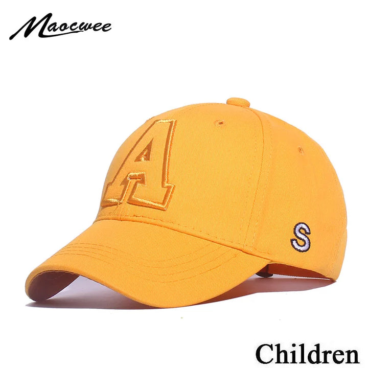 Kids' Letter Embroidered Baseball Cap