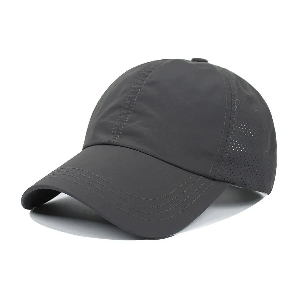 Quick Dry Ponytail Baseball Caps Women Criss Cross
