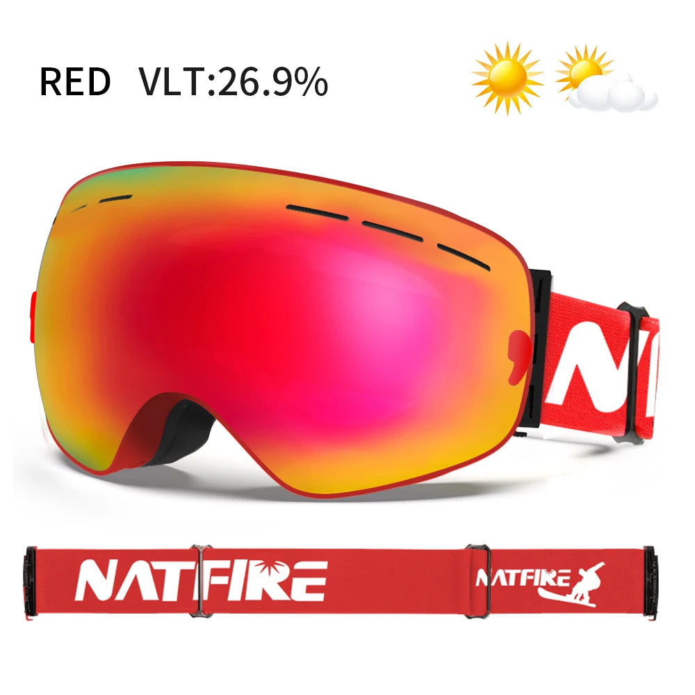 NATFIRE Unisex Anti-Fog Ski Goggles, image 16 of 26