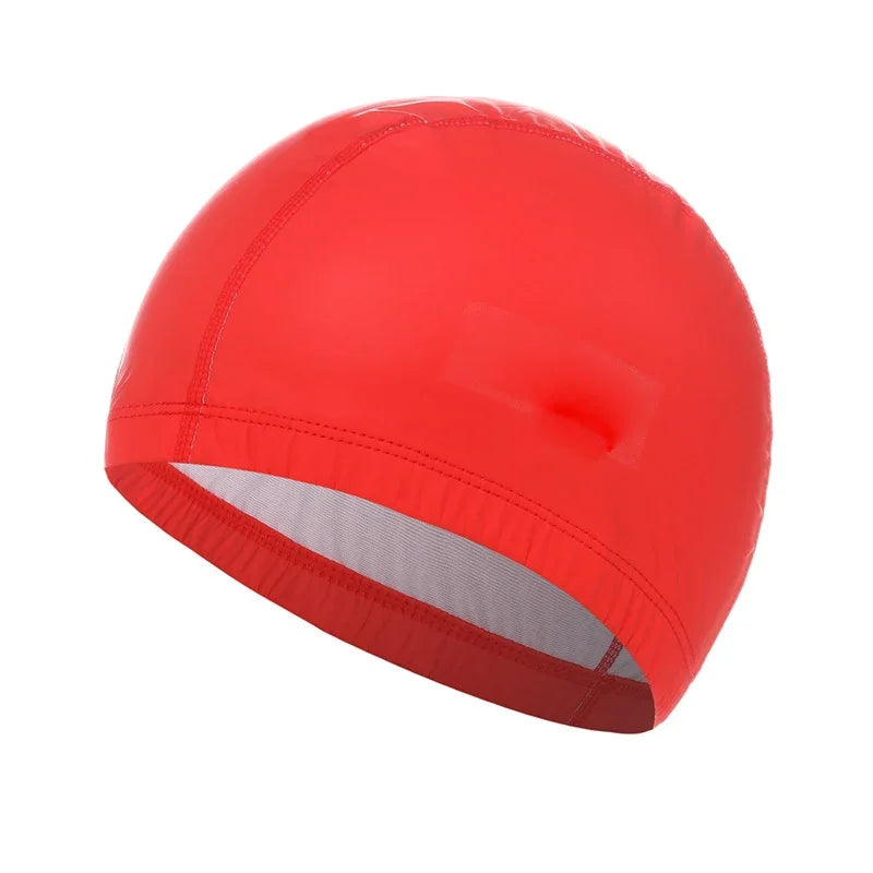 PU Coated Swimming Cap Unisex Comfortable Summer Swimming