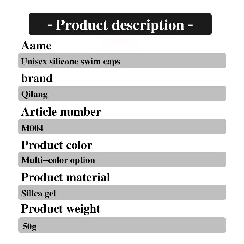 No Fog Head Silicone High-quality Swimming Cap Adults