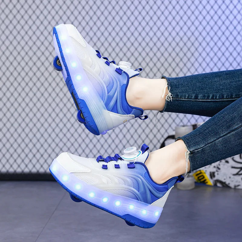 Kids' Light-Up Two-Wheel Roller Shoes, image 3 of 18