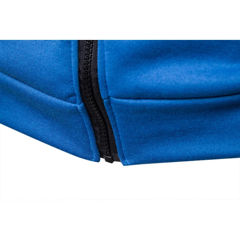 Men's Zip-Up Hoodie with Polka Dot Print