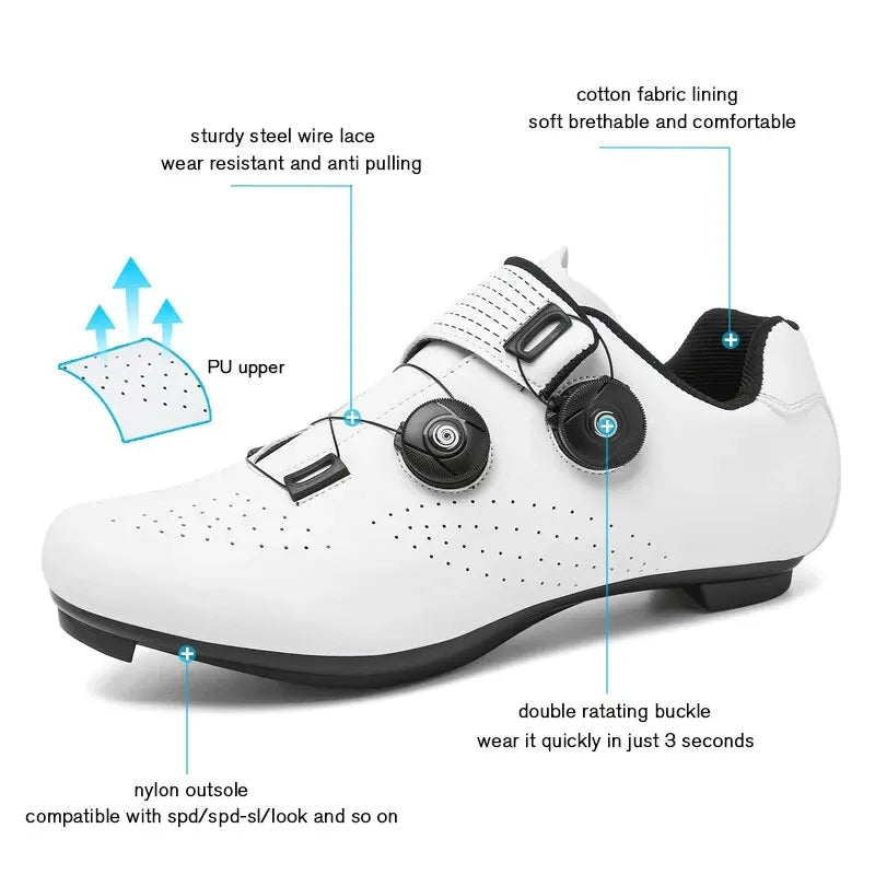 Athletic Cycling Shoes MTB Men Self-locking Cleats Road