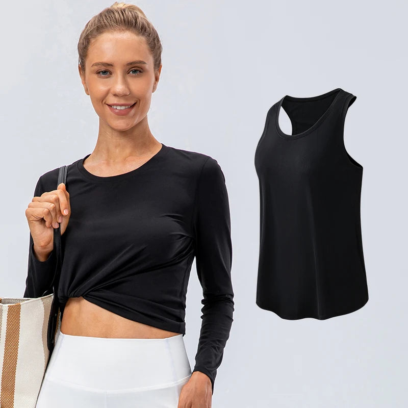 Women's Loose Quick-Dry Yoga Vest Top, image 7 of 11