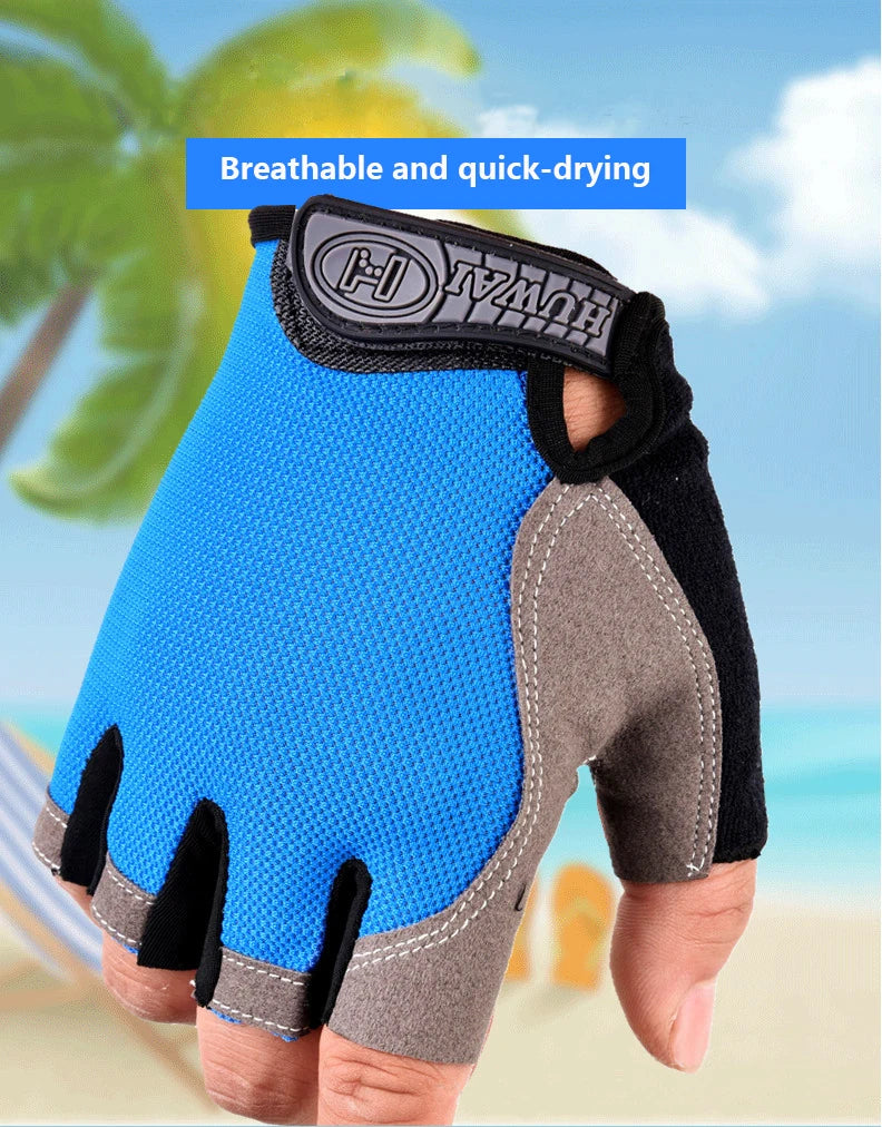 Unisex Half-Finger Anti-Slip Gym Gloves