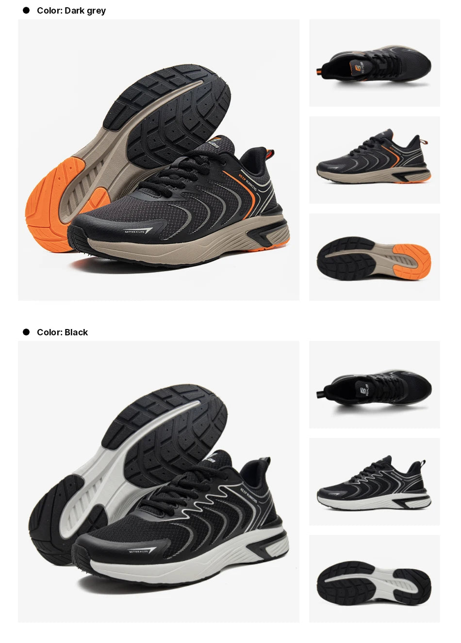 Baasploa Men Professional Running Shoes New Mesh Breathable