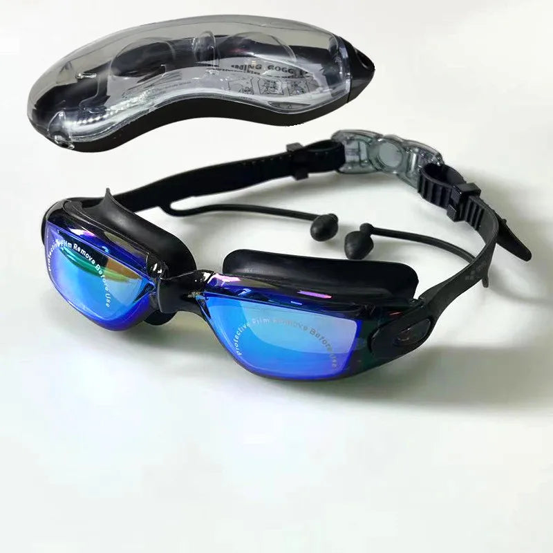 ARENA Professional Adult Anti-fog Swimming Goggles Earplugs Men