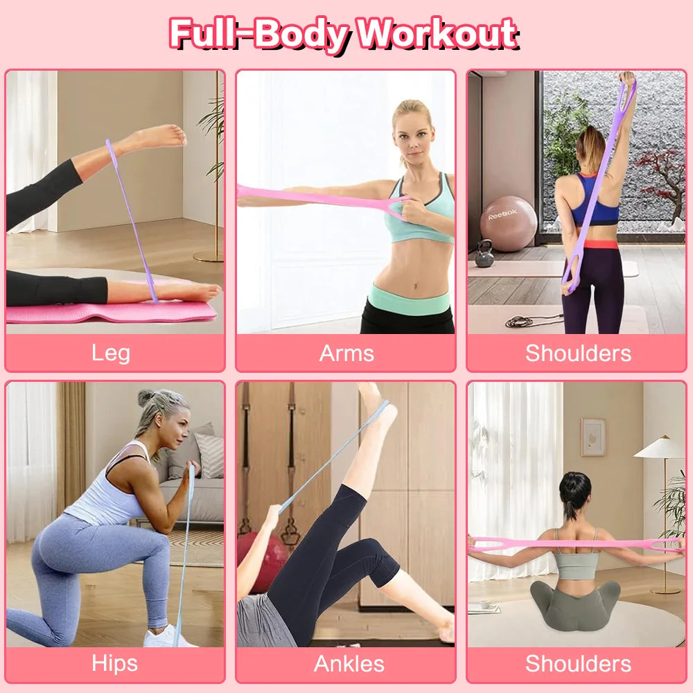 8 Resistance Bands, Arm Back Shoulder Exercise Elastic