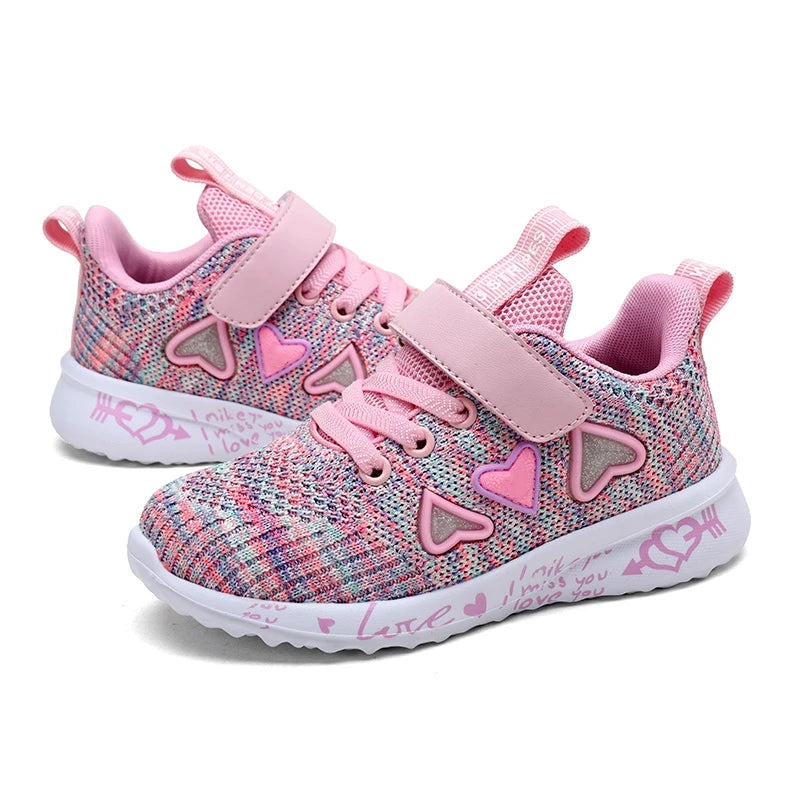 Girls Casual Shoes Light Mesh Sneakers Kids Summer