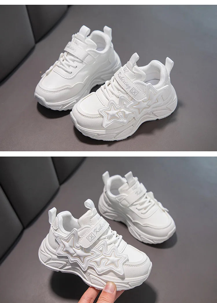 Autumn Girls Sneaker Children Chunky Shoes PU Leather