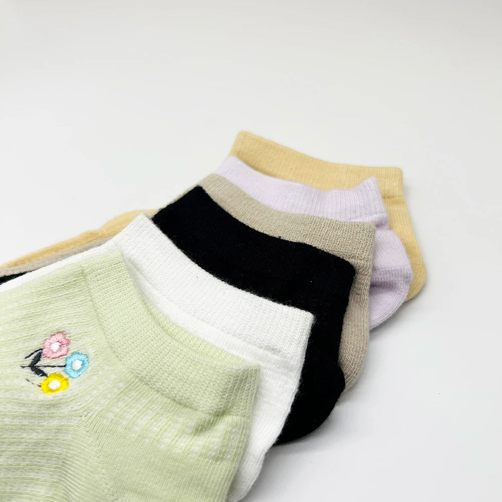 4 Pairs Cotton Women's Boat Socks No Show