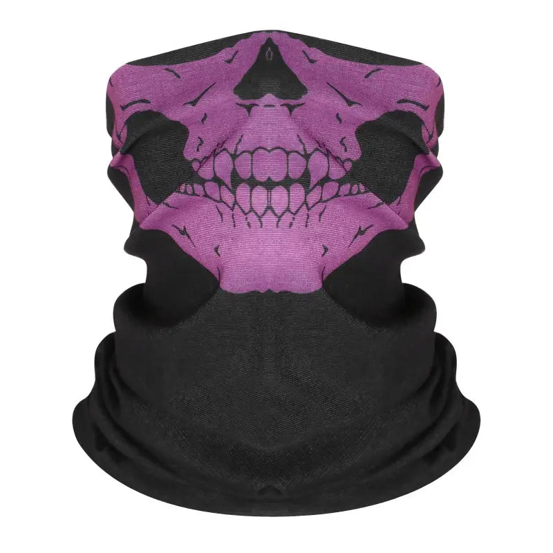Seamless Skull Print Balaclava Neck Scarf