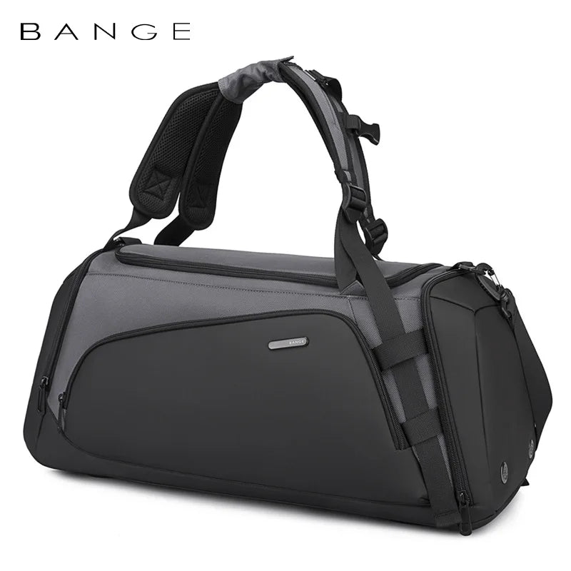 BANGE Men's Large Multi-Compartment Gym Bag