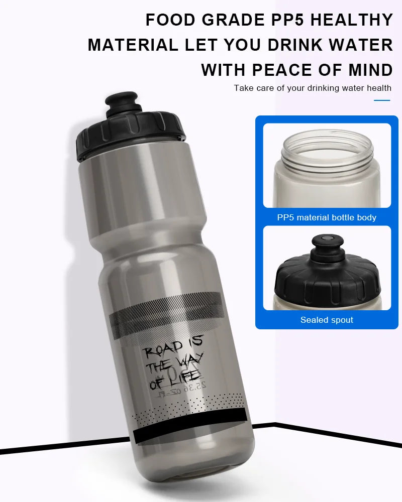 RIDERACE Bicycle Water Bottle 750ML PP5 Plastic Outdoor