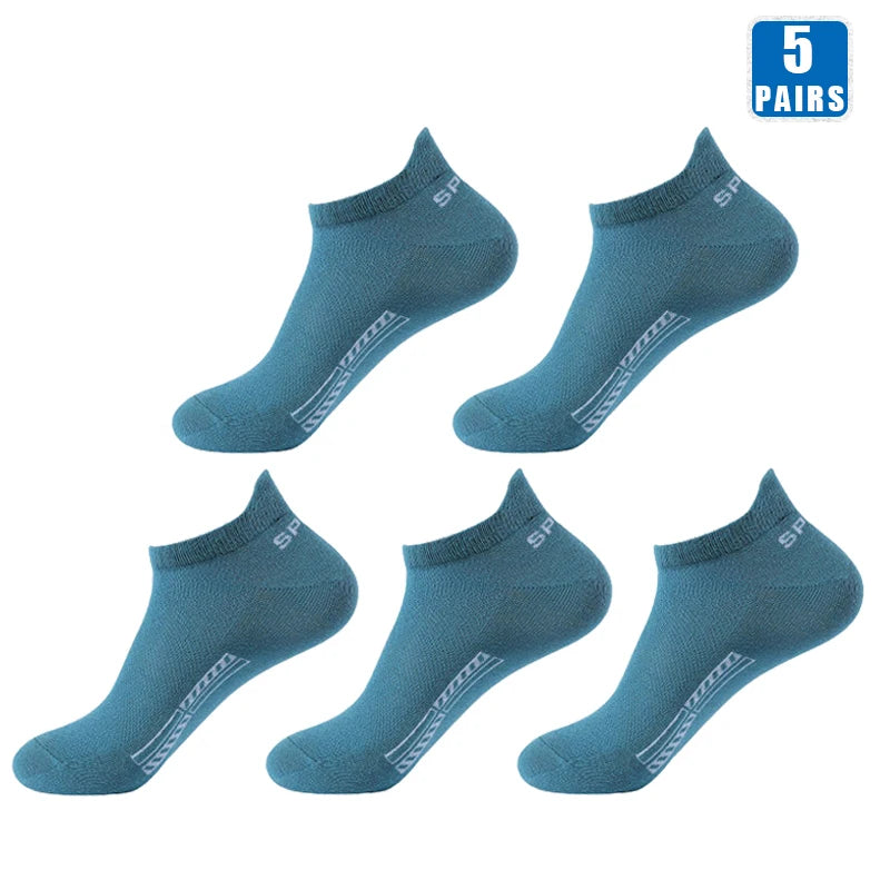 Men's Cotton Trainer Socks, 5 Pairs, image 19 of 22